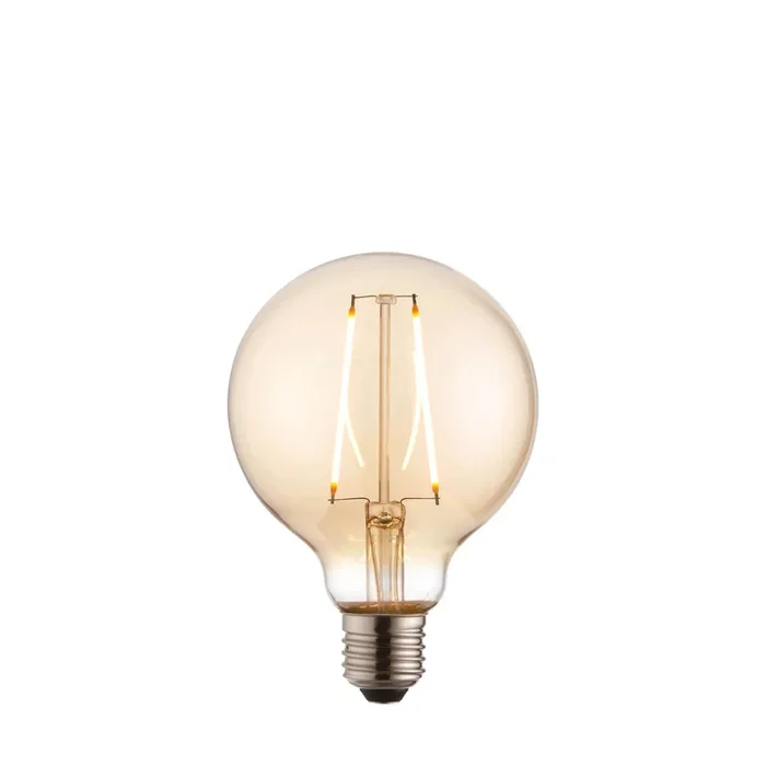 Endon Lighting 77109 E27 LED filament globe Un-Zoned Accessories Amber glass Non-dimmable