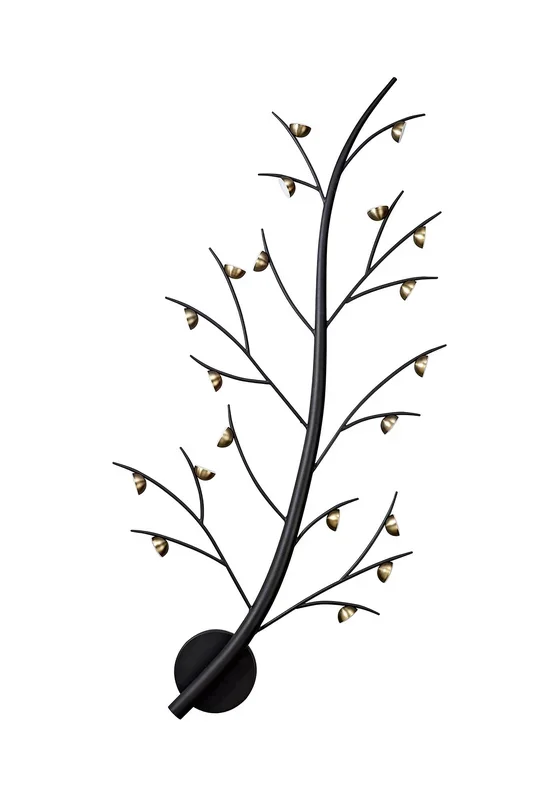 Extol 20 Light Wall Lamp, 20 x 3W LED, 3000K, 3300lm, Black/Antique Brass, 3yrs Warranty