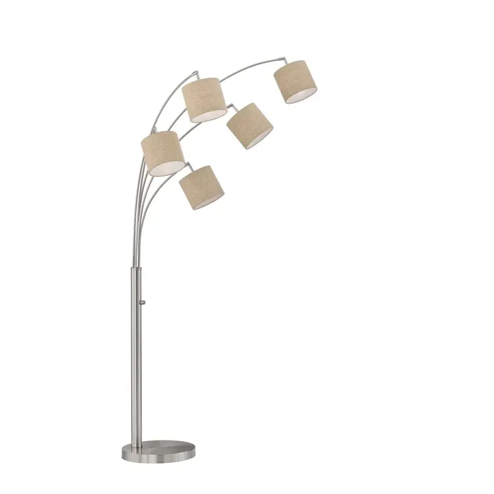 Fischer & Honsel ANNECY Floor Lamp matt nickel, 5-light sources