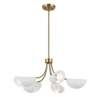 Five Light Chandelier/Semi Flush