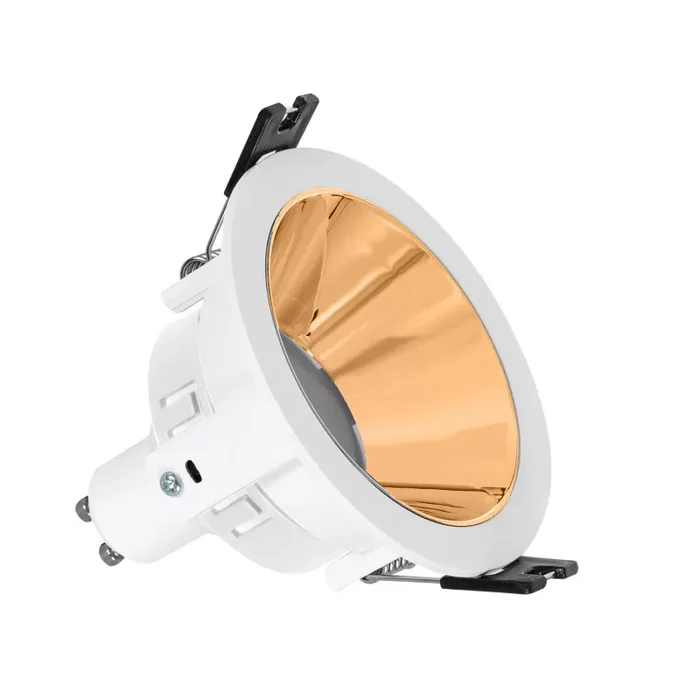 Galvanized PC Cone Downlight Cutout 75mm with 6W Cool White LED Bulb – GU10 – Bronze