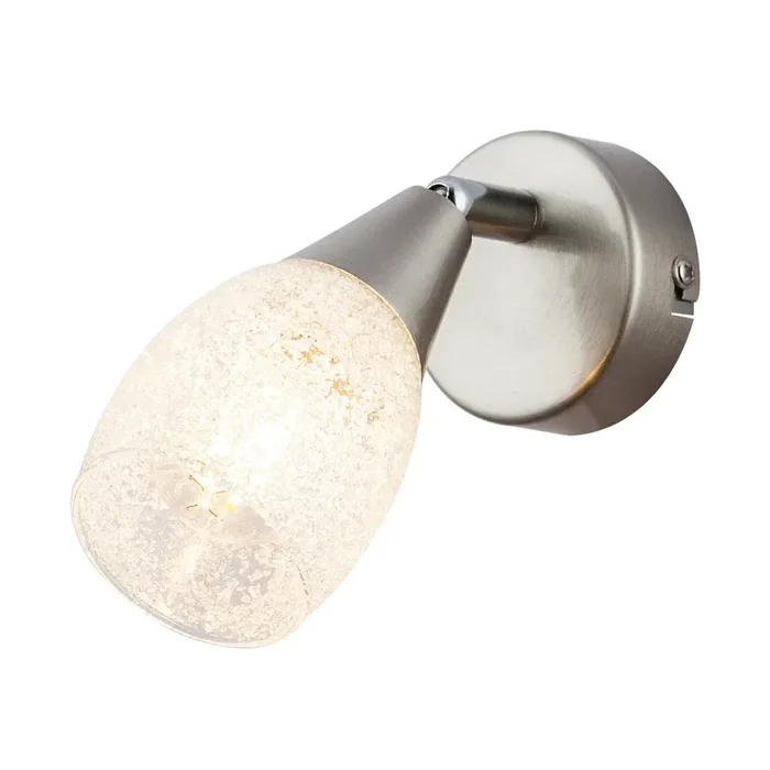 Globo KRISTALL wall spotlight matt nickel, 1-light source