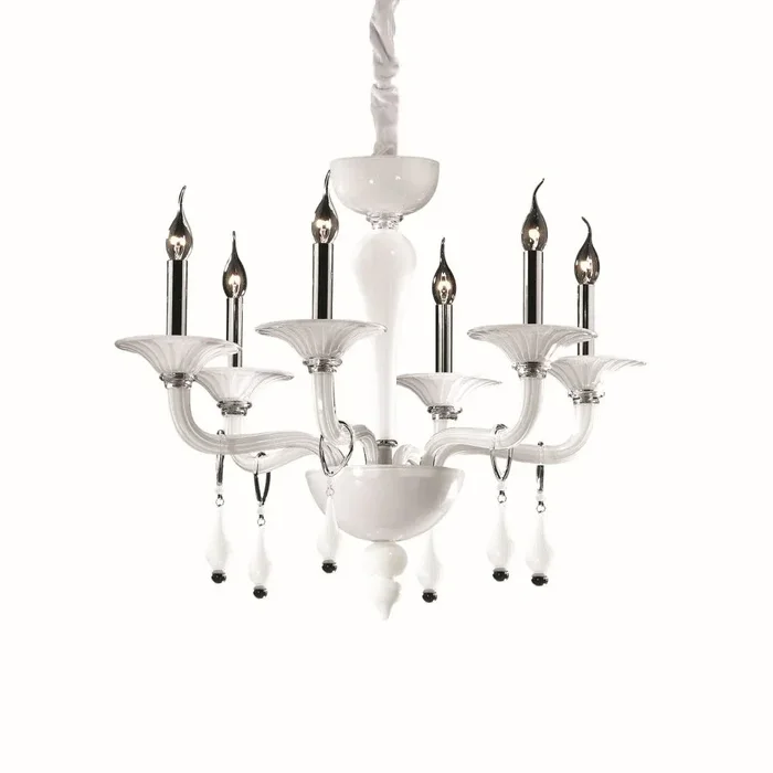 Ideal Lux MIRAMARE Chandelier chrome, 6-light sources
