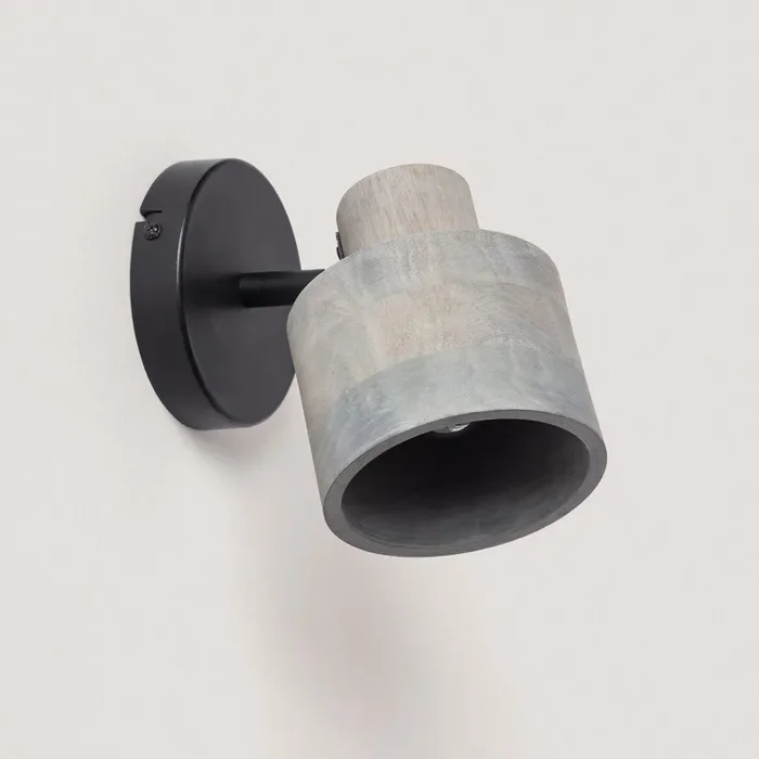Iluzzia Elba Wood Wall Light – Grey