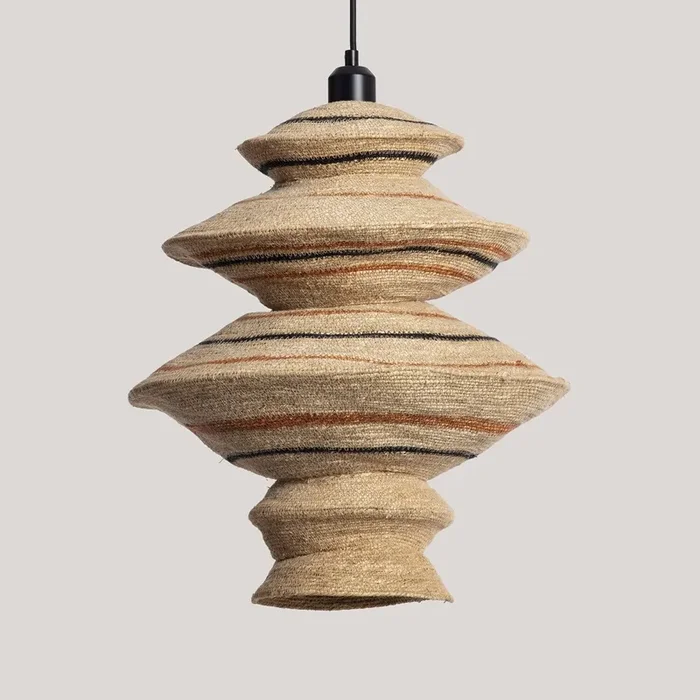 Iluzzia Sohan Fabric Ceiling Pendant Light – Natural