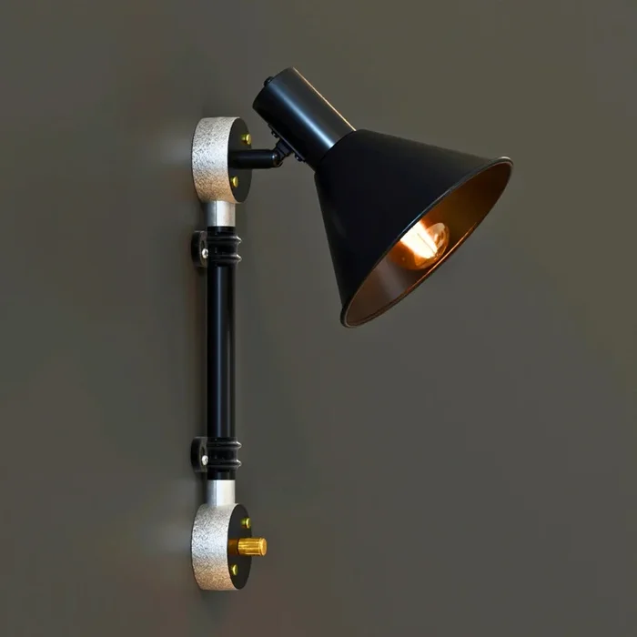 Industrial 20mm Conduit Pipe Angled Wall Lamp Light ~5694