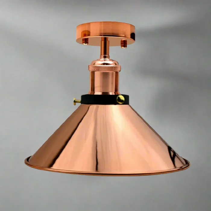 Industrial Ceiling Lights Rose Gold Shade Sconce Lamp ~ 2600