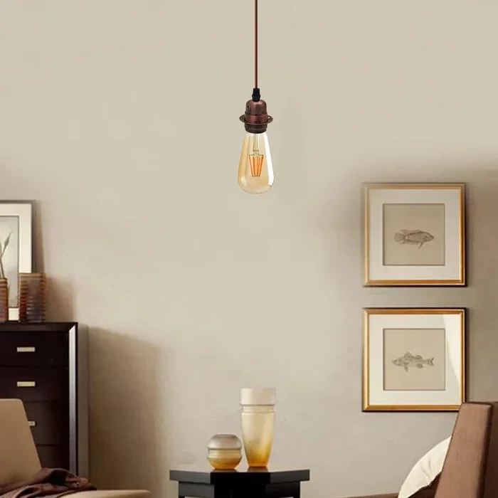 Industrial Copper Pendant Light Holders 2-PCS ~ 4257