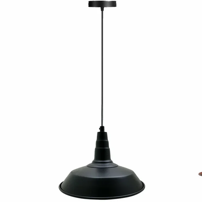 Industrial Matte Black Pendant Lighting Shade Bowl Shape Metal~3727