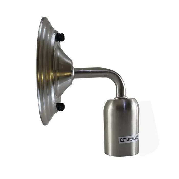 Industrial Vintage Retro Polished Sconce Satin Nickel Wall Light Lamp~3791