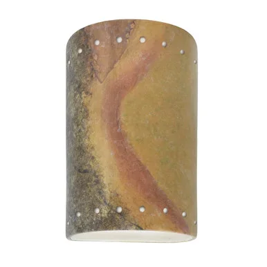 Justice Designs Ambiance LED Lantern in Harvest Yellow Slate – CER-0990-SLHY-LED1-1000