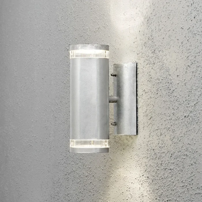 Konstsmide MODENA wall light galvanized, 2-light sources