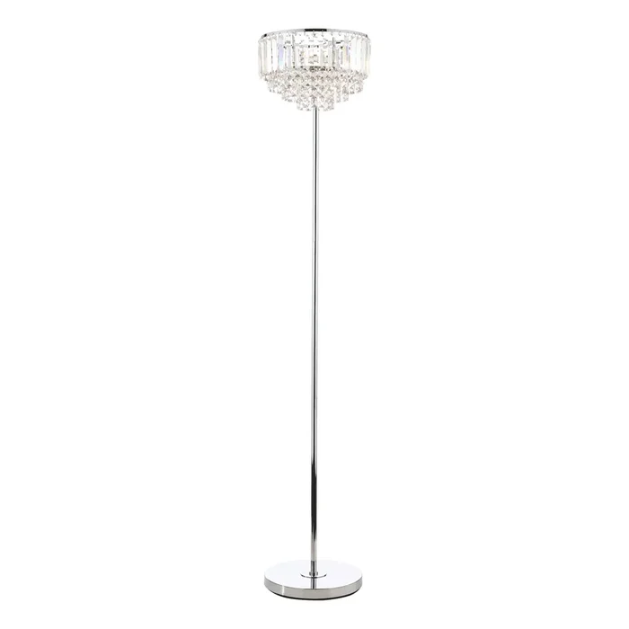 Laura Ashley LA3603227-Q Vienna Floor Lamp Polished Chrome