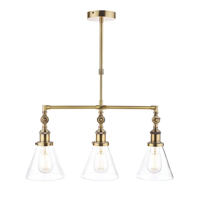 Laura Ashley LA3688629-Q Isaac 3 Light Bar Pendant Antique Brass