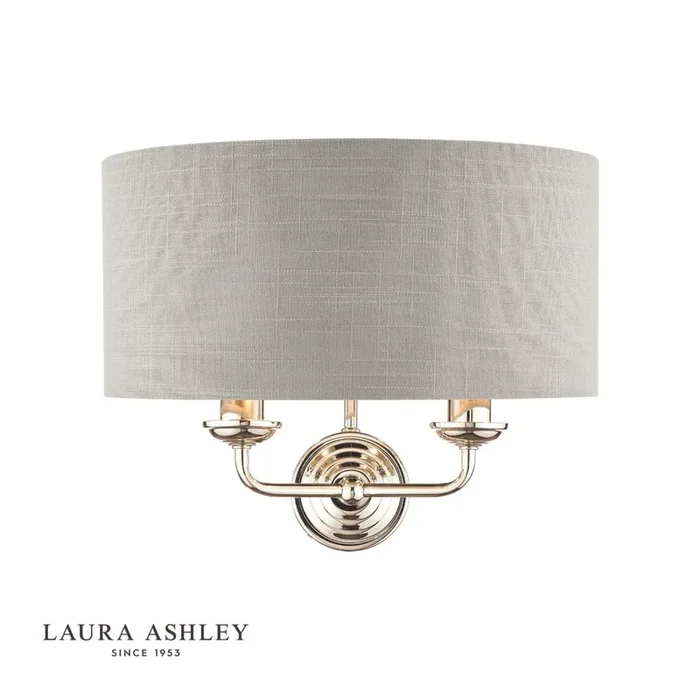 Laura Ashley LA3727710-Q Sorrento Wall Light Polished Nickel