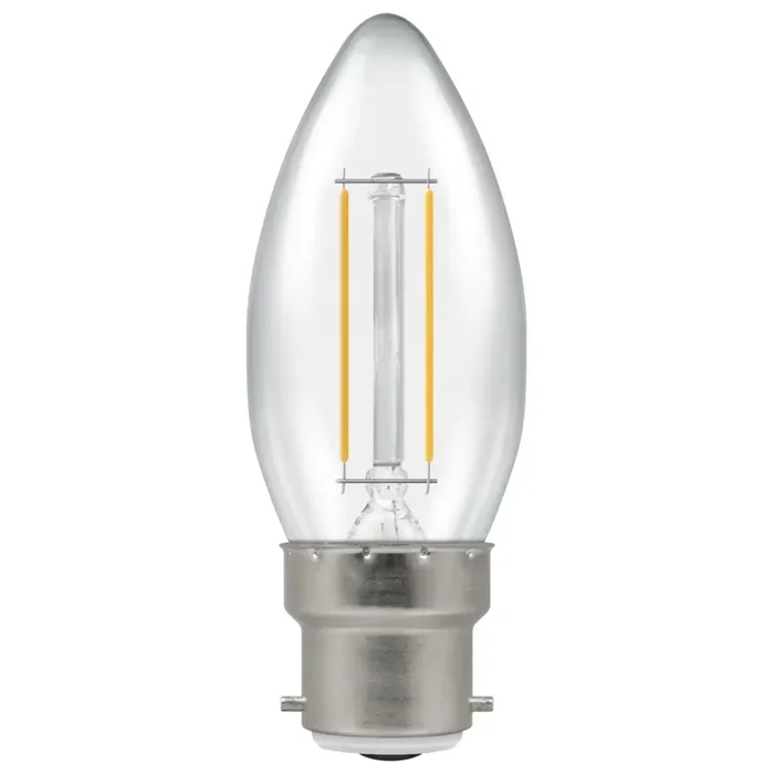 LED Candle 2.2W 250lm BC Clear Very Warm White Crompton