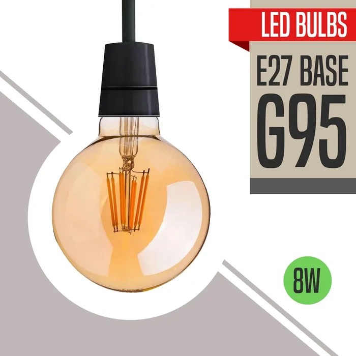 LED Dimmable E27 Light Bulb Globe shape (8W)~4062