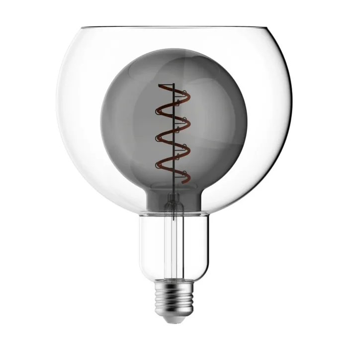 LED Nucleus Tumbler Globe 125mm 4.5W 1800K E27 Smoke Crompton