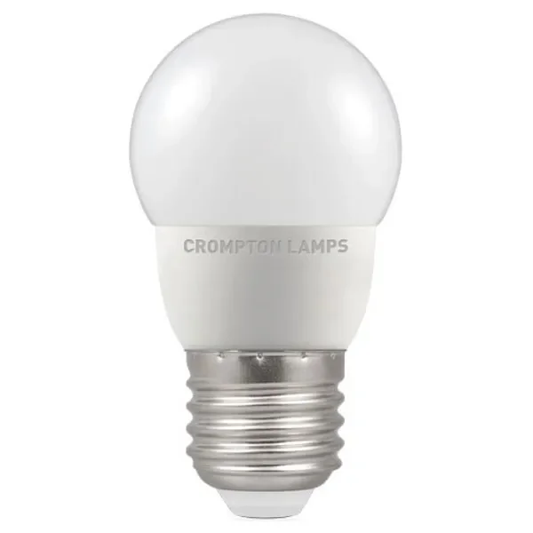 LED Round 45mm 5.5W ES Opal 2700K Crompton Thermal Plastic Dimmable