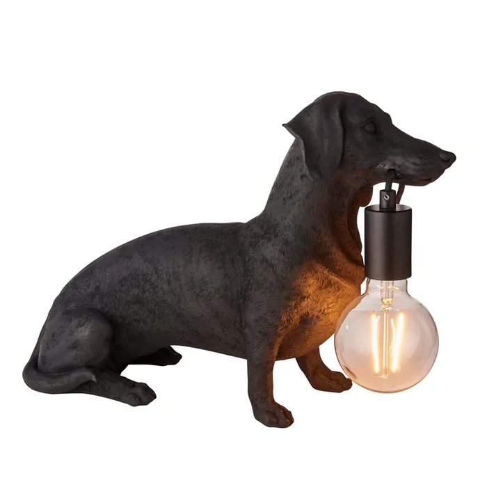 Liszt LIS188219 Table Lamp Black Dachshund