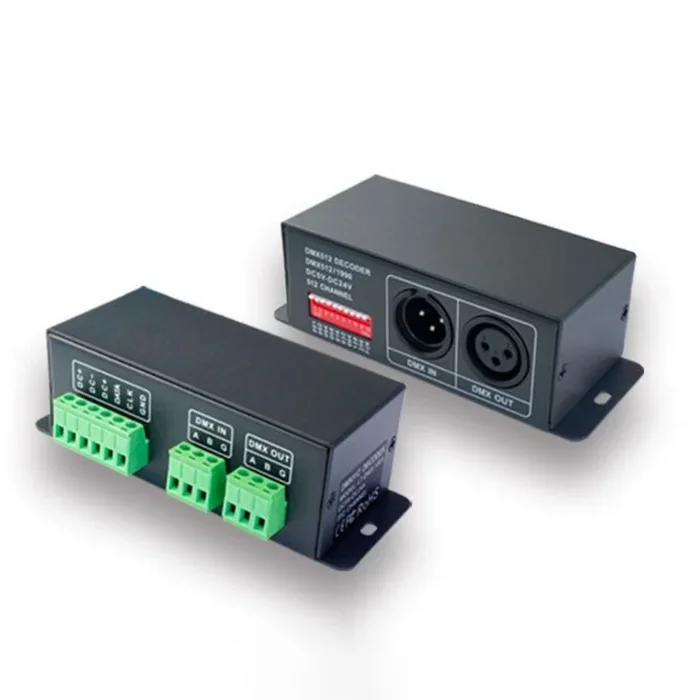 LTech LT-DMX-1809 | DMX-SPI Signal Decoder | 512 Channels | 5-24V | Professional Digital Lighting Control | XLR Input
