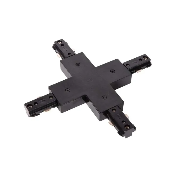 Lucide 1 Circuit Track X Shaped Connector – Black