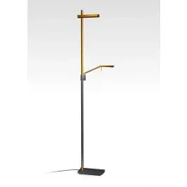 Mantra M4943 Phuket Floor Lamp 2 Light 21W Down 7W Up LED 3000K, Copper/Antracite