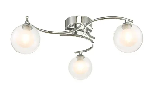 Matisse 3 Light Semi Flush Polished Chrome Clear and Opal Glass MAT3PC/GALG04
