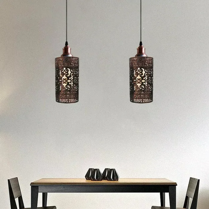 Metal Adjustable Cage Pendant Light – E27 Base ~1308