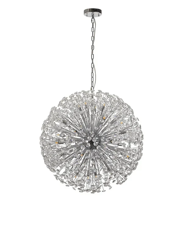 Monroe 80cm Sphere Pendant Polished Chrome / Crystal EM6799-HSA