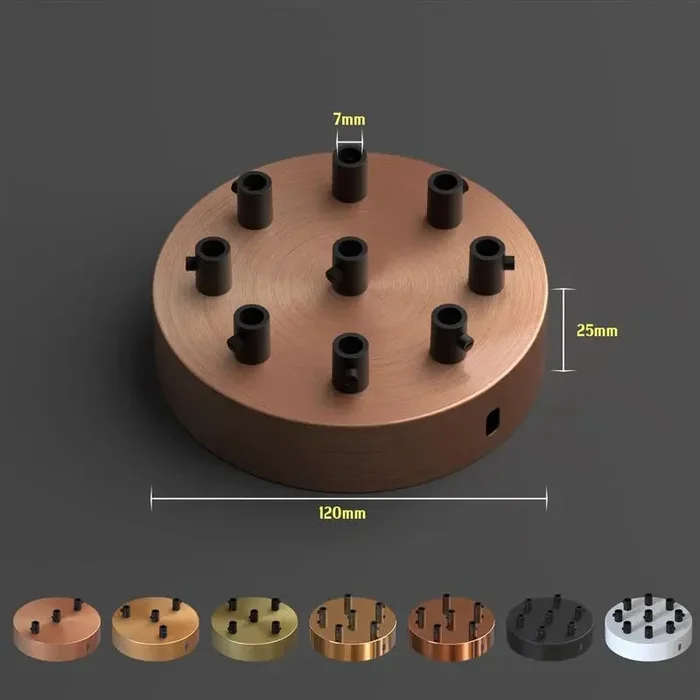 Multi Outlet drop outlet metal Ceiling Rose 120x25mm ~4946