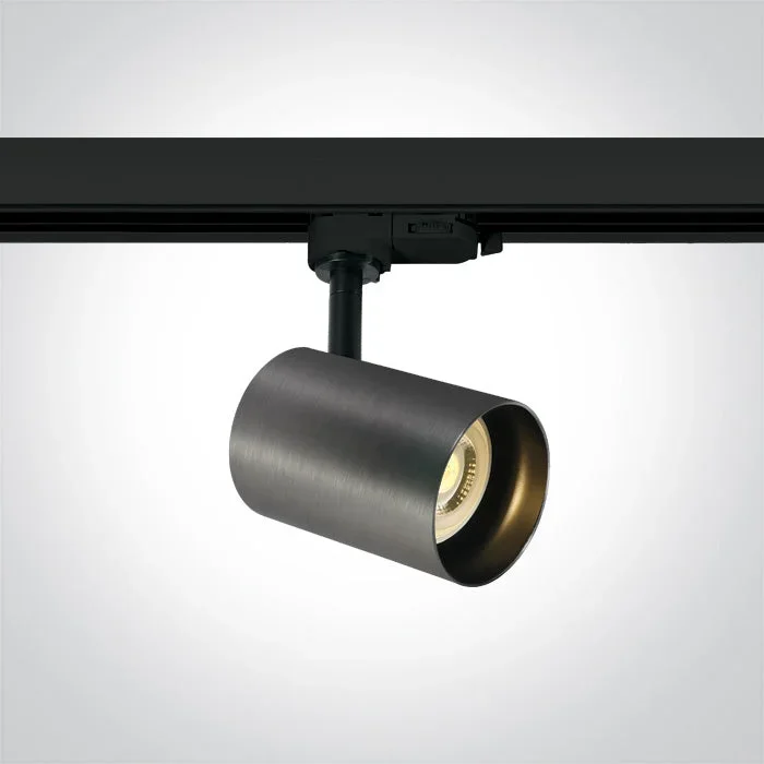One Light 65105NT/MG METAL GREY GU10 10W TRACK SPOT DARK LIGHT