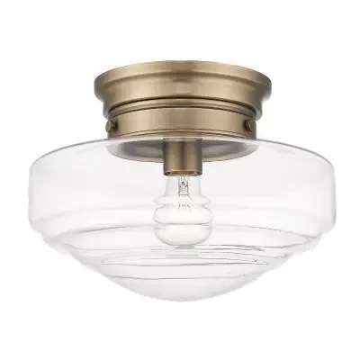 One Light Semi-Flush Mount
