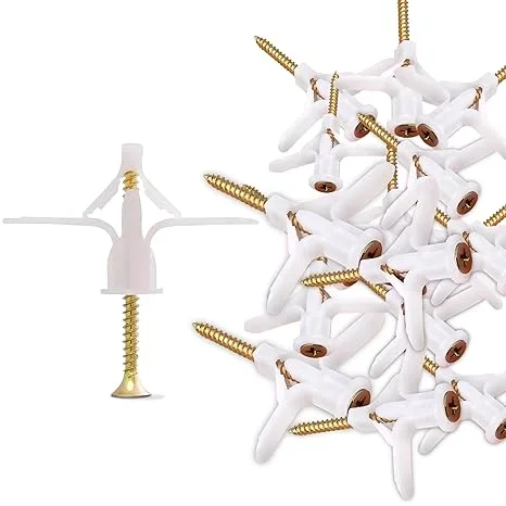 Plasterboard Wall Plugs Expansion Tube Screws Butterfly Aircraft~ 5578
