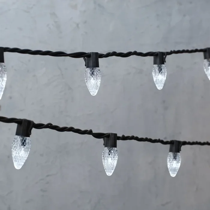Plus Connect 100m 500 White Connectable C9 Fairy Lights Black Cable