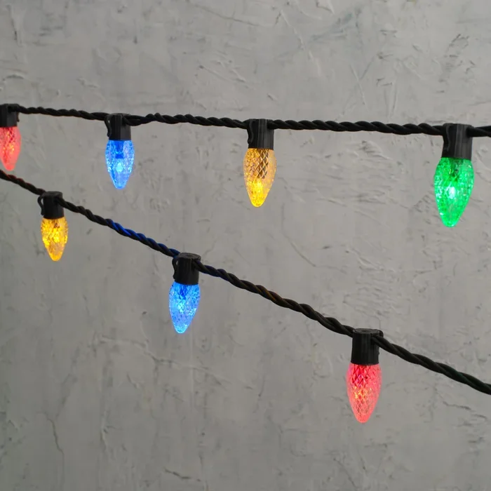 Plus Connect 125m 625 Multi Coloured Connectable C9 Fairy Lights Black Cable