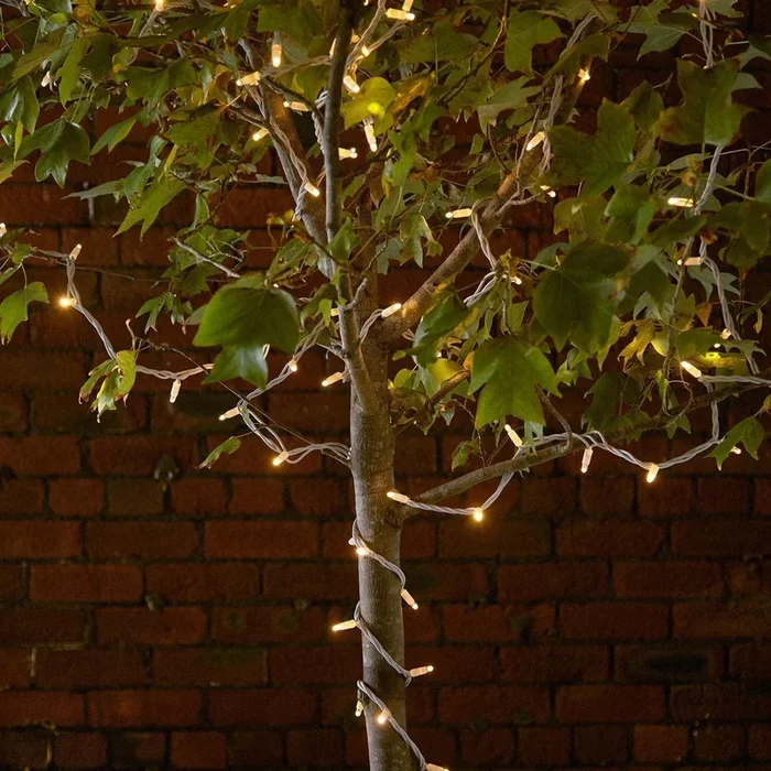 Pro Connect 180m 1800 Traditional Warm White Connectable String Lights White Cable