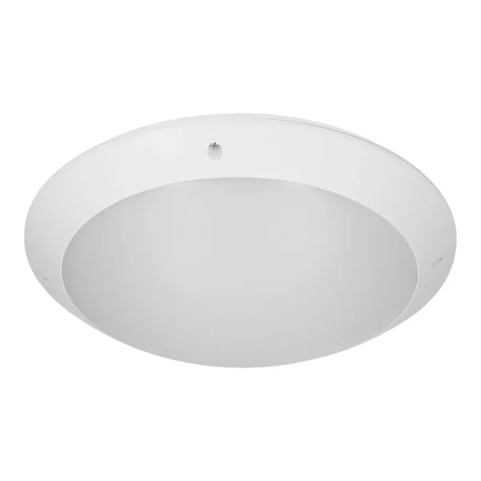 Protect 12W Cool White Outdoor LED Flush Light – White