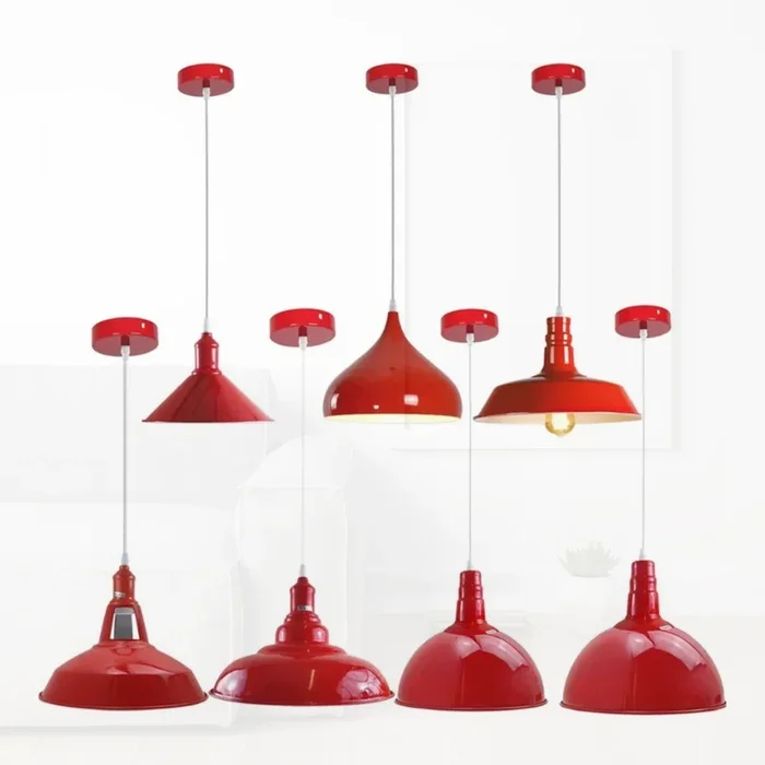Red Retro Ceiling Pendant Light Fixture for Kitchen Island ~1435