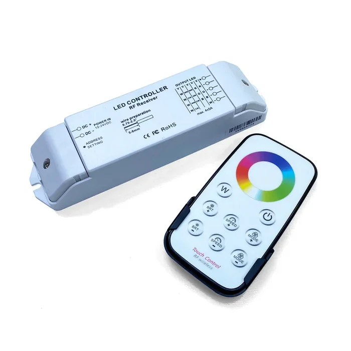RGBW T4R4 Controller with Remote 20A
