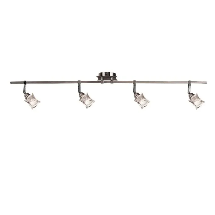 Rosa Del Desierto Linear Spot 4 Light G9 With Adjustable Heads, Satin Nickel