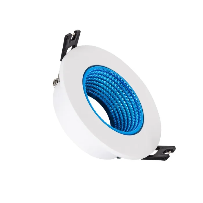 Round Tilting Downlight Bezel Cutout 80mm for GU10/GU5.3 LED Bulbs – Blue
