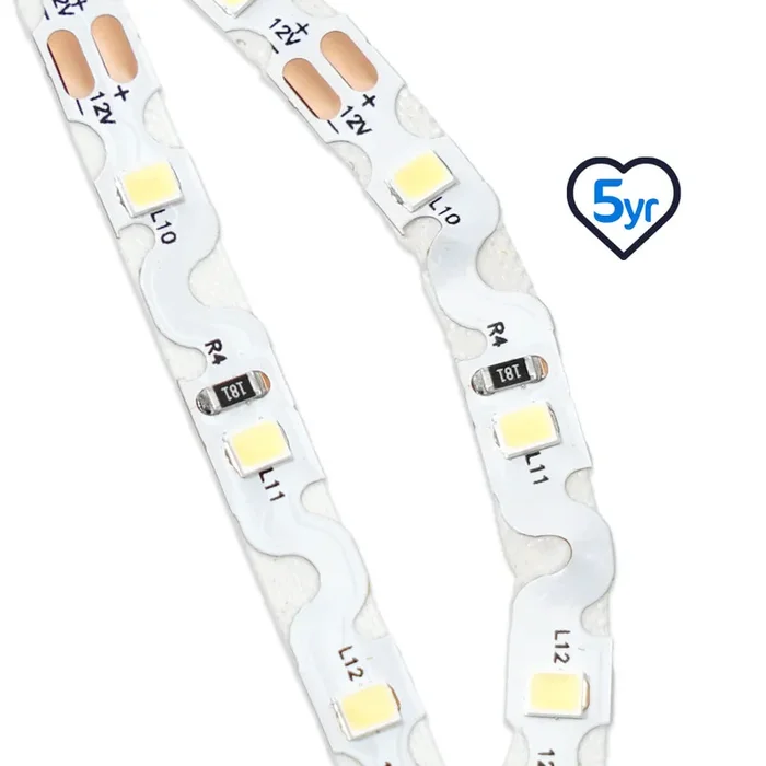 S-Type LED Strip (2nd Gen) | IP20 | 60LEDs p/m | 12v | 6mm | Cut every 50mm | 4.8w p/m | p/metre & reel