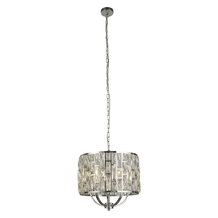 Searchlight Bijou 5Lt Chrome Pendant With Crystal Glass 6585-5Cc