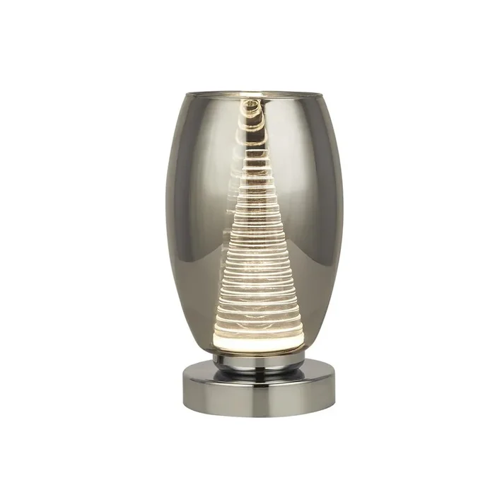 Searchlight Cyclone 1Lt Table Lamp With Smoked Glass 97293-1Sm