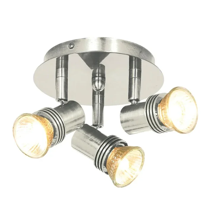 Searchlight Decco Pack 6 – Sat/Silver 3Lt Mini Disc Spot P633Ss