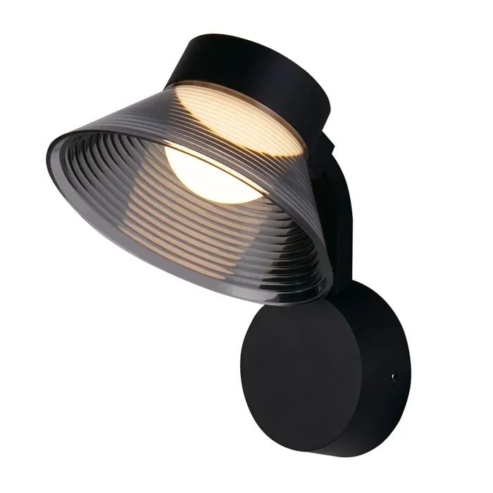 Searchlight Faraday LED Outdoor Wall Light – Matt Black