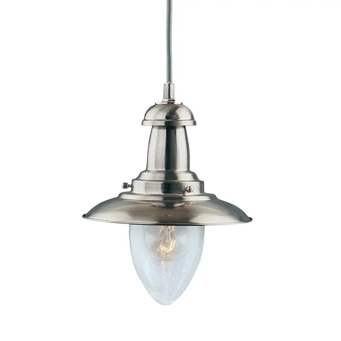 Searchlight Fisherman Baby Ss Lantern Seeded Glass 5787Ss