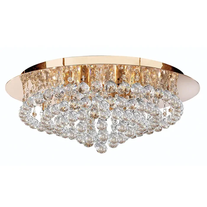 Searchlight Hanna 8 Light Flush Light – Gold