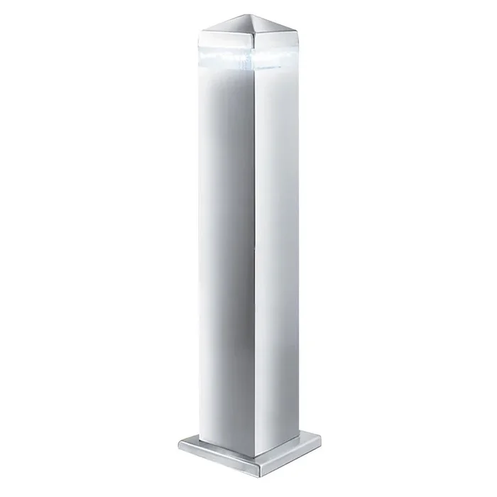 Searchlight India Led Outdoor Post – 45Cm Satin Silver Square – 16 Leds 7202-450